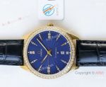Swiss Copy Omega Constellation 8215 Watches Yellow Gold Blue Dial